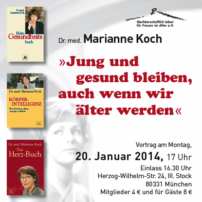 Einladung zum Vortrag Dr. med. Marianne Koch, Titel
