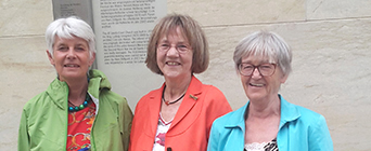 unsere 3 Vorstandsfrauen Marlies Nicolaus, Dr. Christa Lippmann, Ingrid Küster