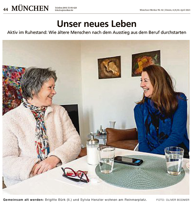 Artikel im Münchner Merkur München, am 8./9.4.2023: Unser neues Leben