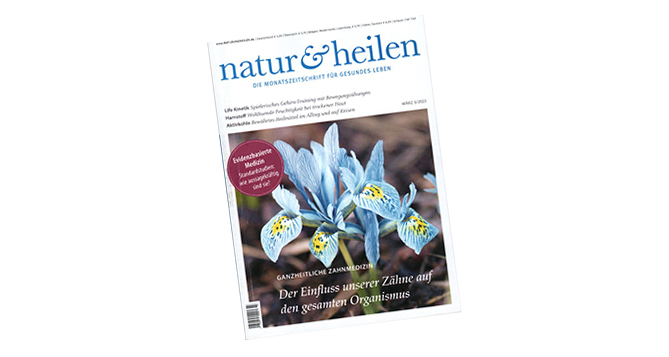 Titelblatt der Zeitschrift natur + heilen, März 03/2023