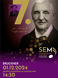 Plakat des SEM Symphonischen Ensemble München Mit Konterfei Anton Bruckner