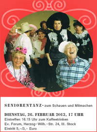 Flyer Seniorentanzveranstaltung am 26.Februar 2013