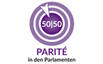 Logo: Parité in den Parlamenten