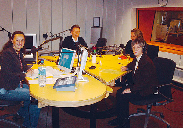 Diskussion im Studio des WDR mit Christa Lippmann