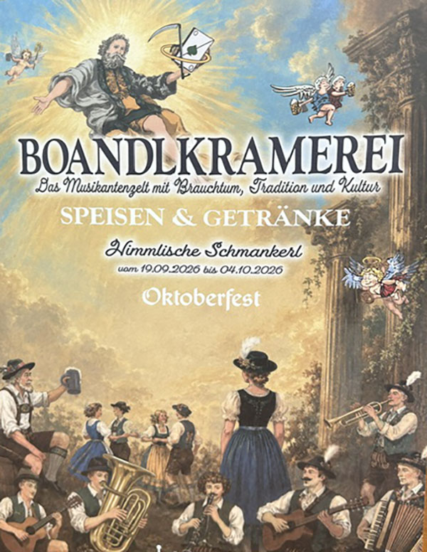 Die Speisekarte mit alten Motiven