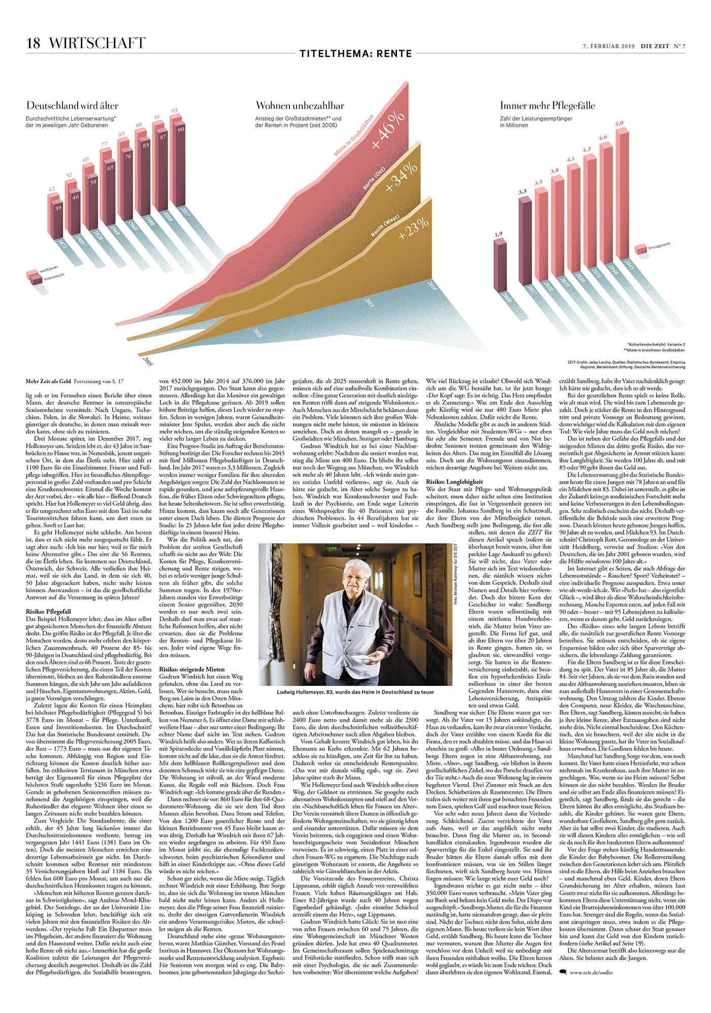 Artikel 3/4 in "Die Zeit" zum Thema Rente und Altersarmut